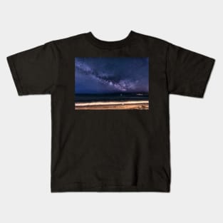 Milky Way Over Saco Bay Kids T-Shirt